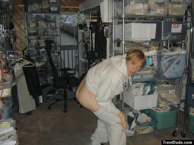 Bending over