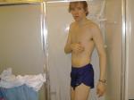 These blue shorts are a little loose