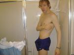 Hoping his shorts don't get stretched because of this