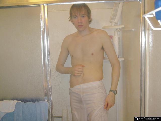 He hopes his roommates cannot see through these. yeah right