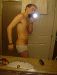 tightey whitey underwear part way down