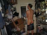 lowering boxers in a messy house