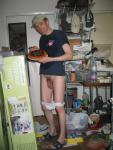 T-shirt and Getting dressed with a fruit tart