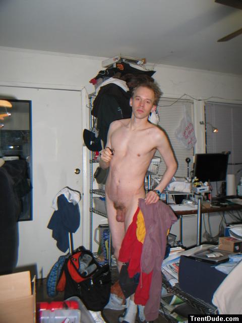 Standing nude with clothes