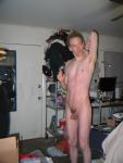 Standing nude (armpits, hair)