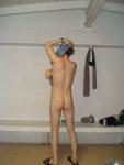 Nude in the locker room (towel)