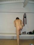 Nude in the locker room