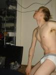 Jockey sport underwear with grey wasteband.