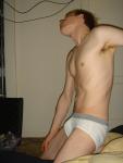 Jockey sport underwear with grey wasteband.