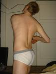 Jockey sport underwear with grey wasteband.