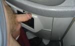 He should call in the flight attendant for some excess baggage assitance