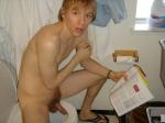 Embarrased to be watched on the toilet!