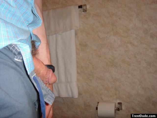 Flashing in a hotel bathroom