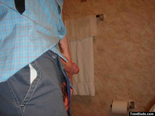 Flashing in a hotel bathroom