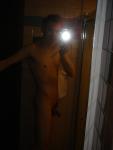 Nude near shower