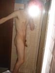 Nude near shower