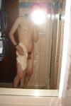 Nude near shower