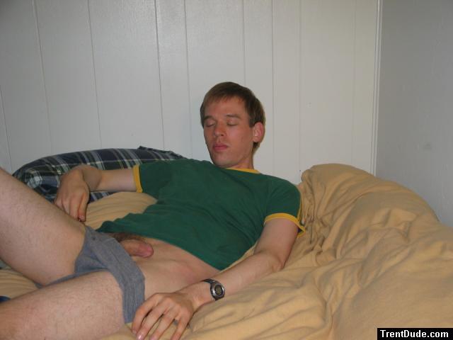 penis sticking out of grey underwear