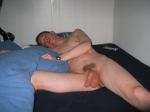Clothes in the washing machine. There's no other option but to sleep naked!