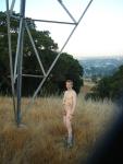Naked outdoors - above the houses!