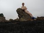 naked on a rock