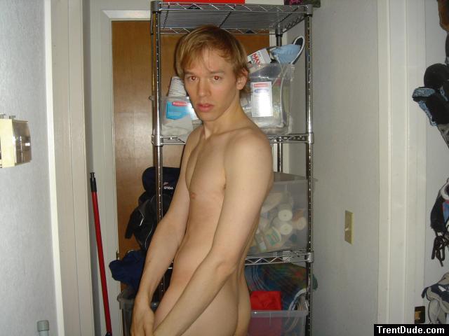 trying to make his arms look muscular