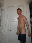 Nude in hallway