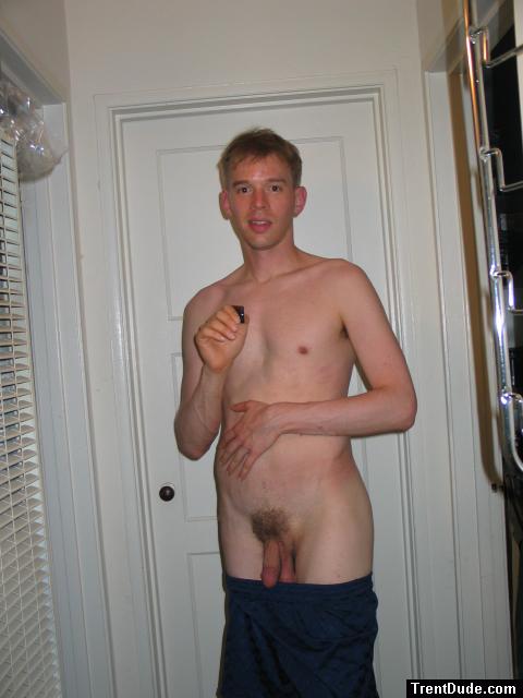 Nude in hallway