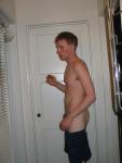 Nude in hallway