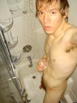 Armpit in the shower.
