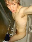 Nice scrubbing brushes near his penis
