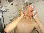Soapy face.  Are you washing again?
