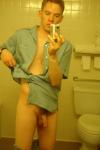tearing his shirt off