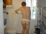 Back side of the athletic supporter.