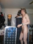Wiring the new solar panels in the nude