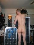 Rear with solar panels (short hair)