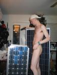 Nude solar technician