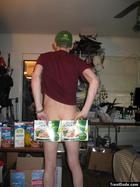 wearing a tractor hat