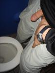 Getting ready to pee