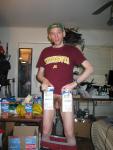 He drinks organic milk (usually raw milk) in order to increase his sperm count