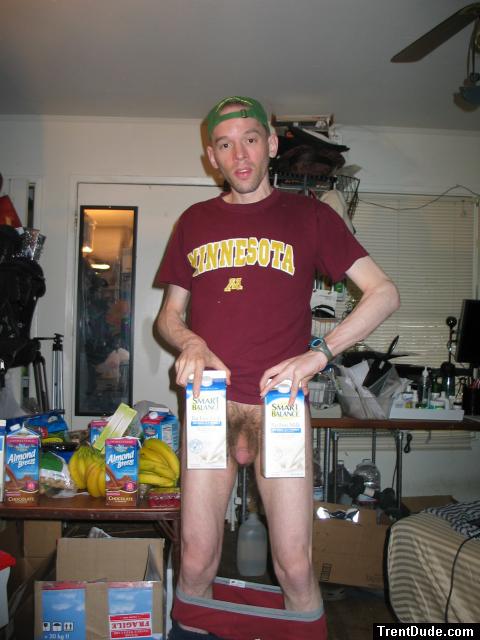 He drinks organic milk (usually raw milk) in order to increase his sperm count