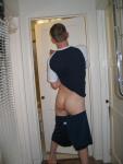 Nude - ready for shower - butt