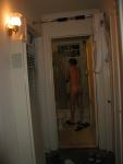Preparing to shower