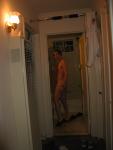 Preparing to shower