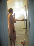 Preparing to shower