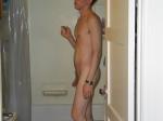 Preparing to shower