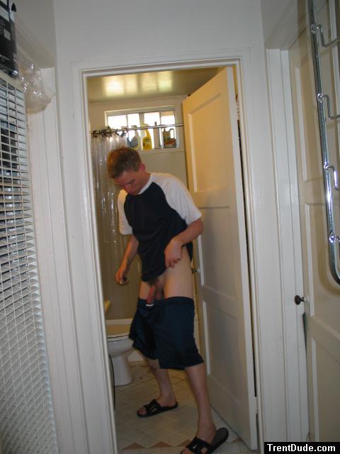 Checking out his feet