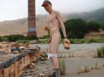 I hope you don't stick that brick in your underwear  (this underwear is for sale!)