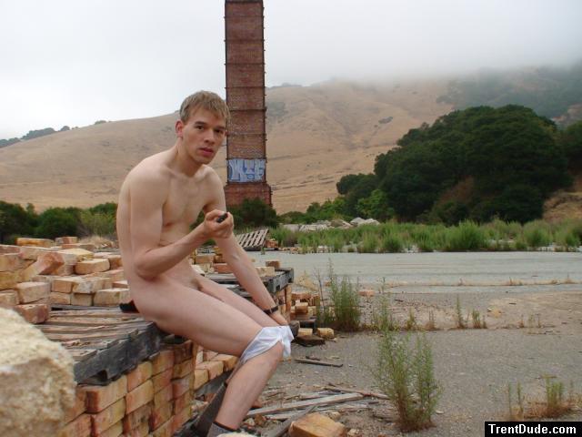 These bricks are hurting his fat butt.