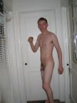 Nude -getting ready to shower